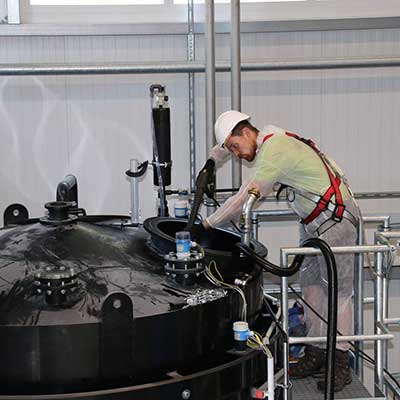 Reinigung Melassetank Lebensmittelumfeld