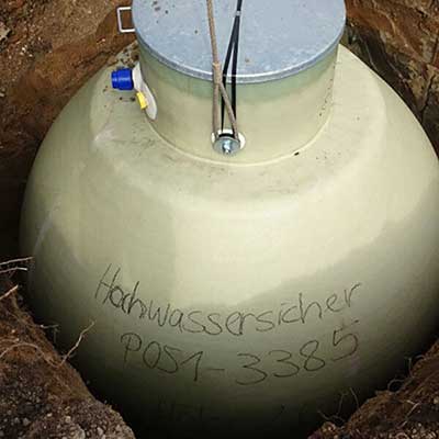 Hochwwassersicherer Erdtank