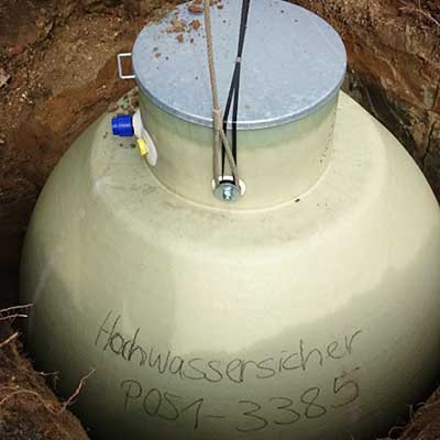 Hochwassedrsicherer Erdtank Heizöl
