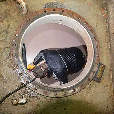 Reingung eines privaten Erdtanks